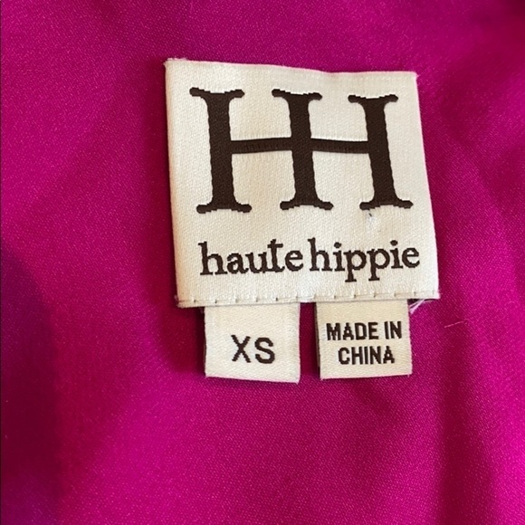 Haute Hippie silk draped asymmetrical dress - Picture 10 of 12